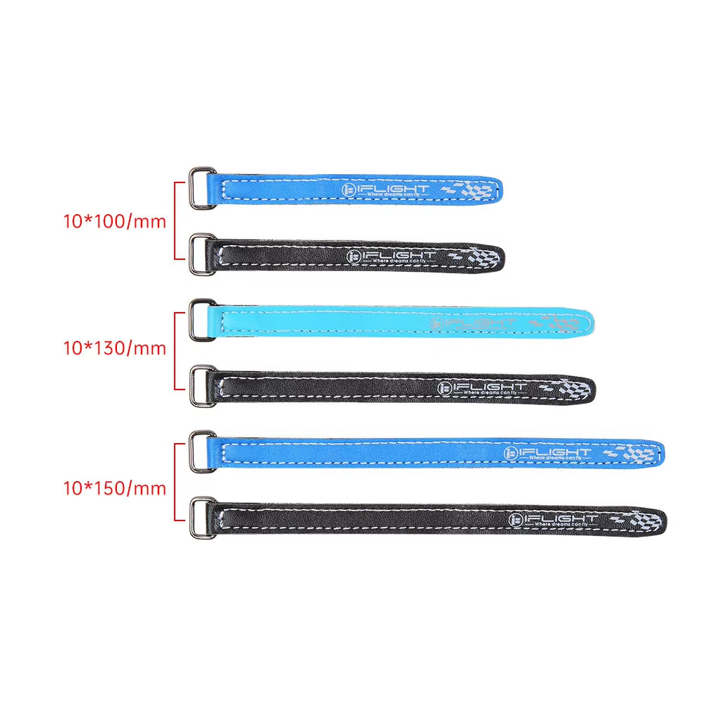 IFLIGHT Microfiber PU Leather Battery Straps - 5Pcs