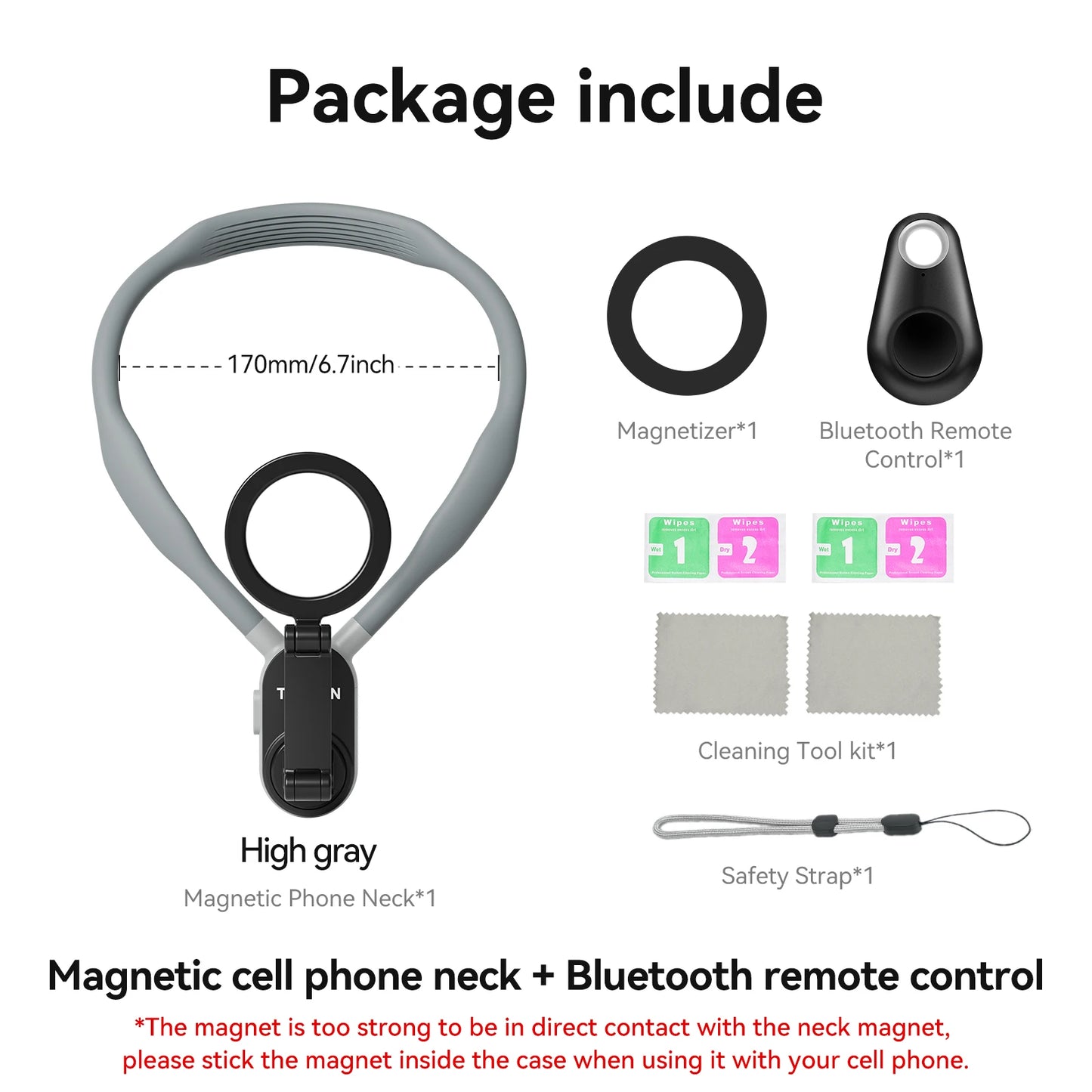 TELESIN Silicone Neck Hold Mount