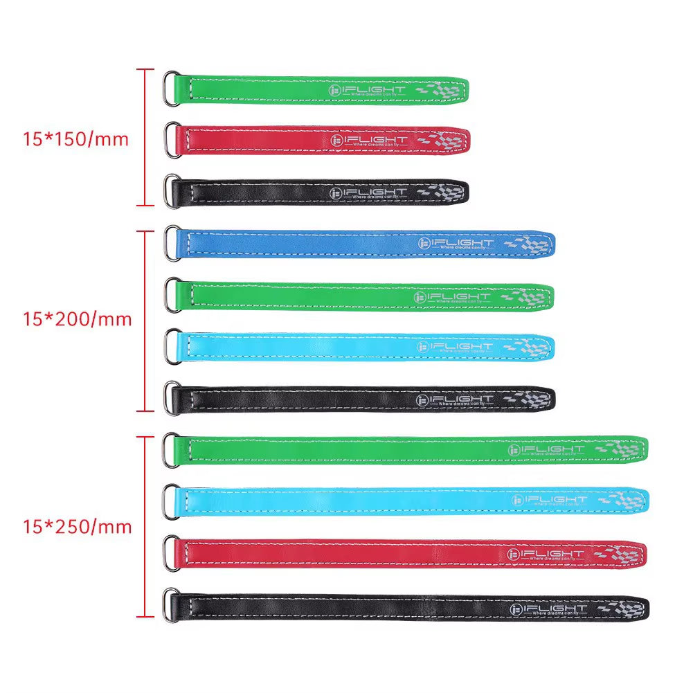 IFLIGHT Microfiber PU Leather Battery Straps - 5Pcs