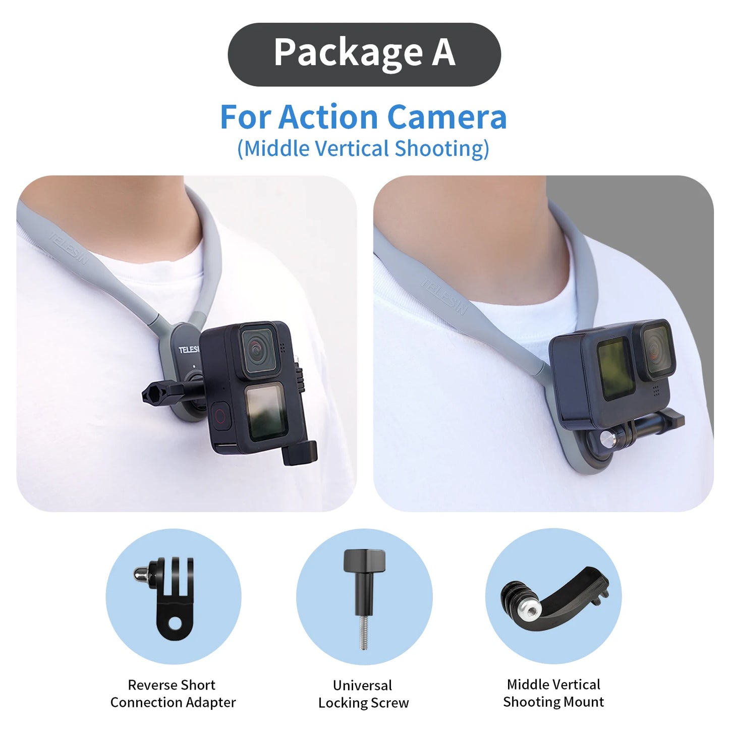 TELESIN Silicone Neck Hold Mount