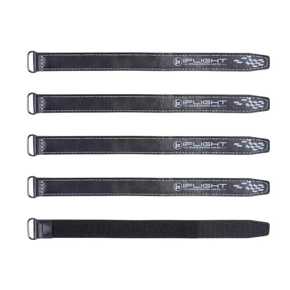 IFLIGHT Microfiber PU Leather Battery Straps - 5Pcs