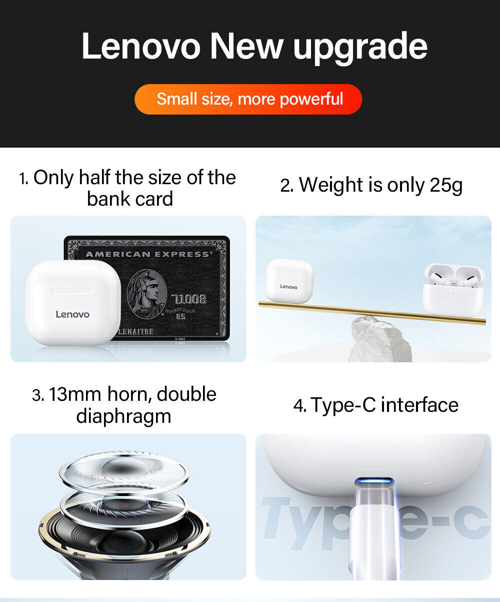 Lenovo LP40 TWS Bluetooth 5.0 Earphones