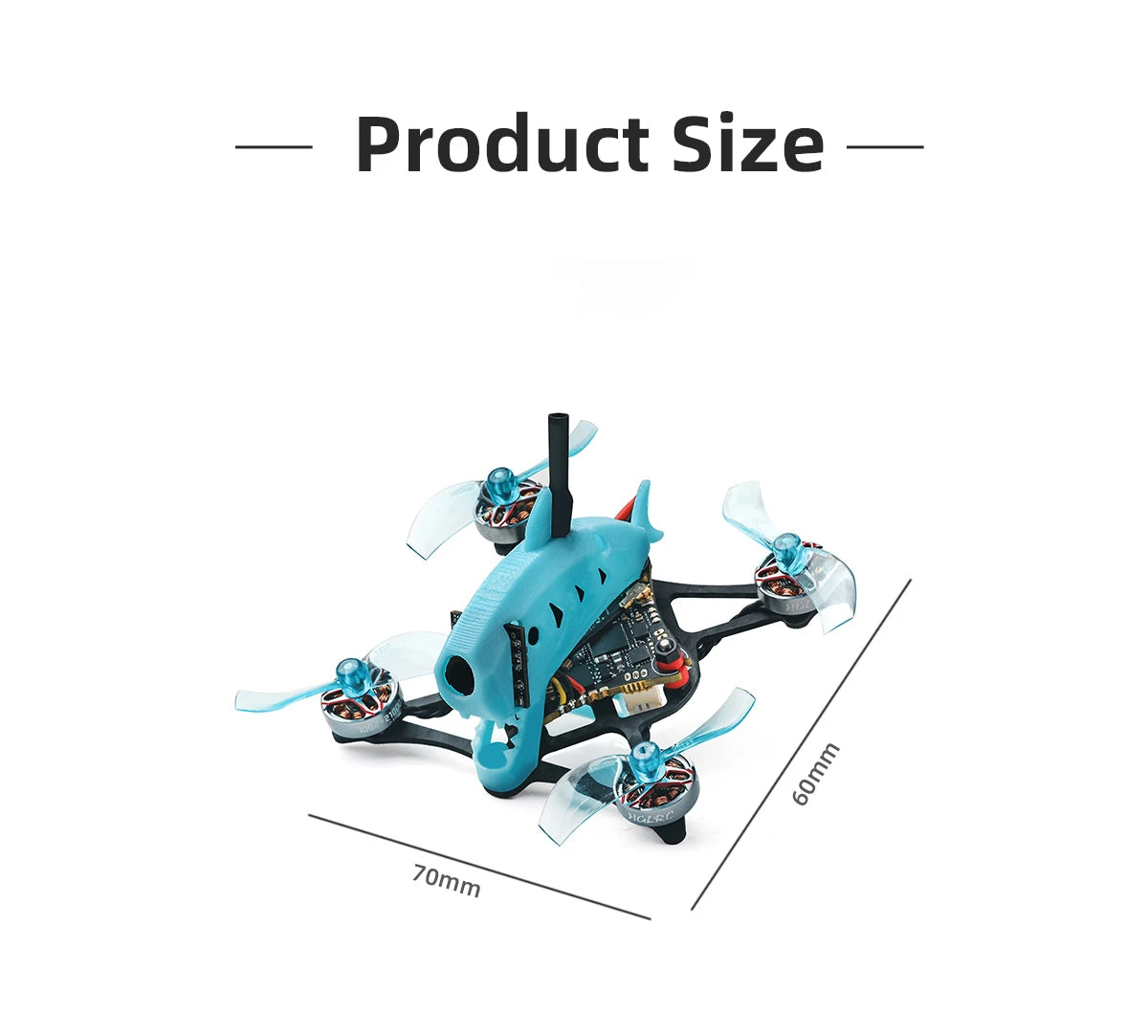 HGLRC Drashark 1.6 Inch F4 1S Toothpick FPV Racing Drone