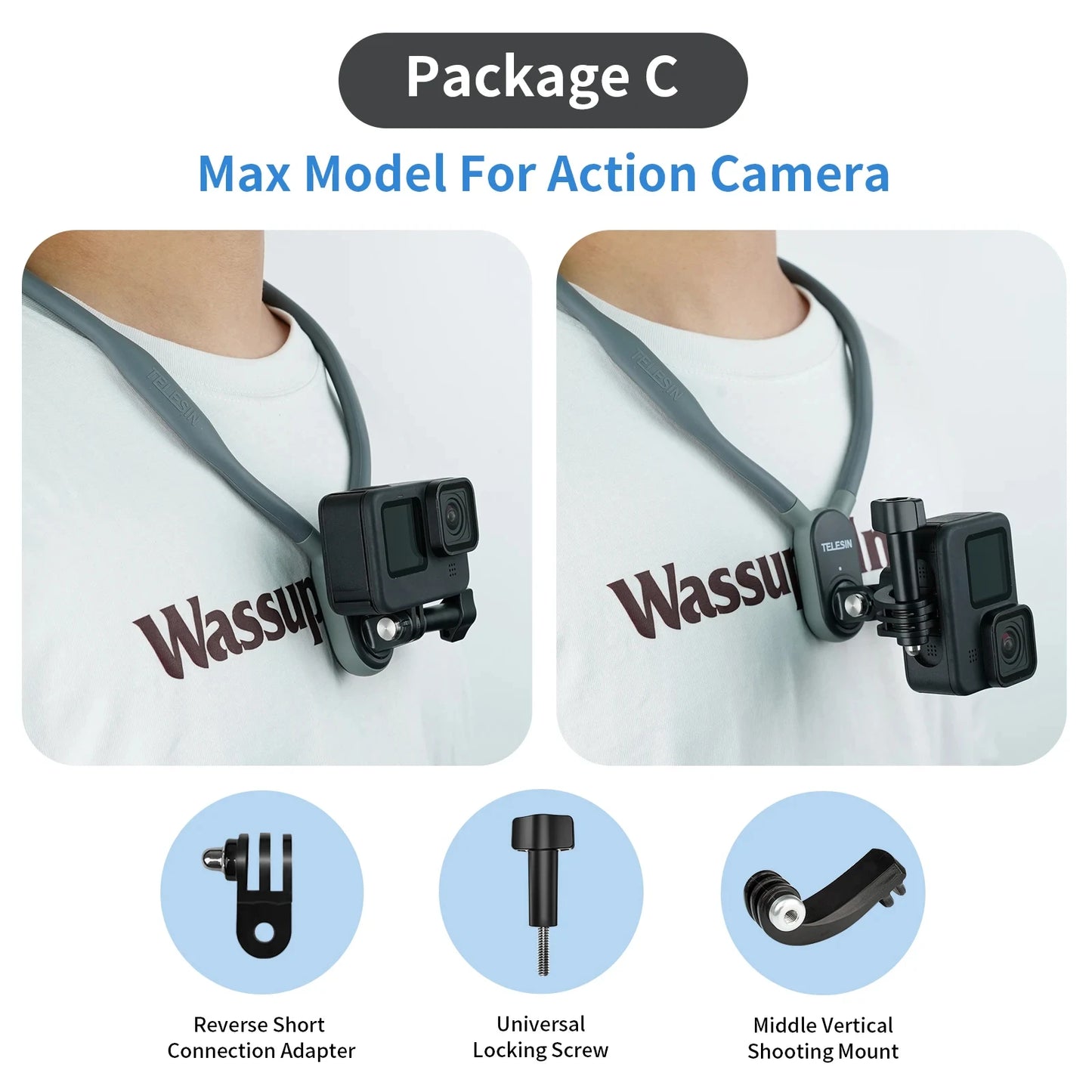 TELESIN Silicone Neck Hold Mount