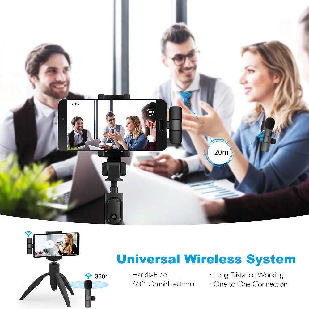KEBIDUMEI Wireless Lavalier Microphone 