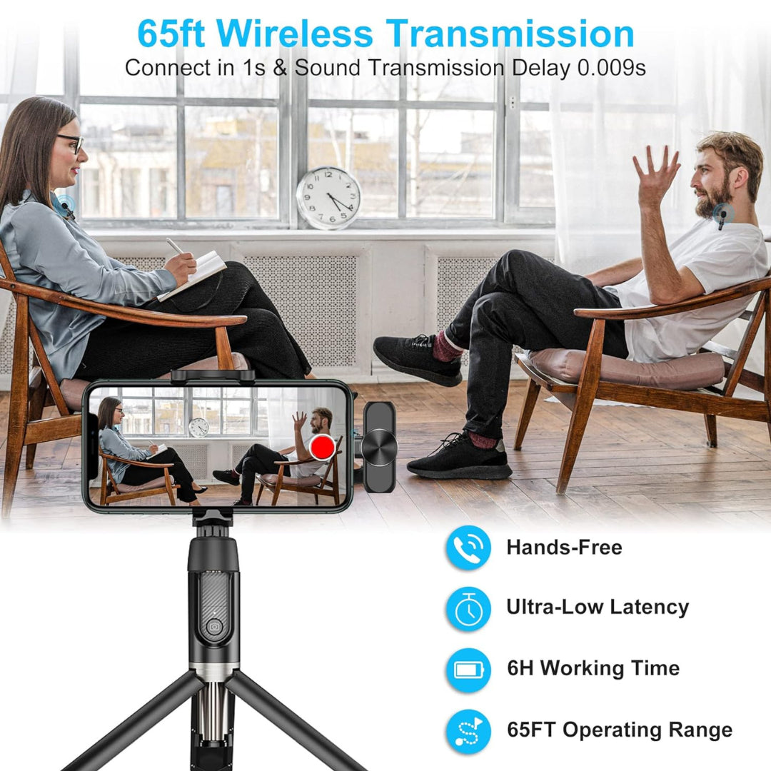 CKOKC Dual Wireless Lavalier Microphone 
