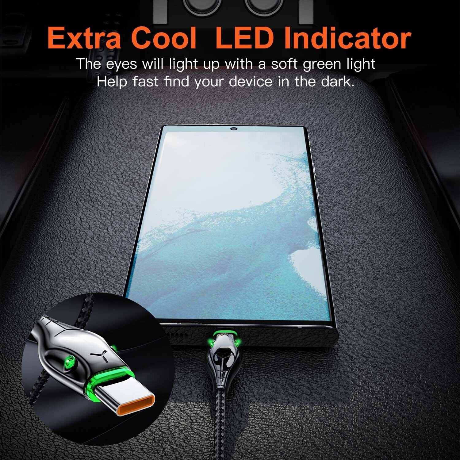 PD60W TYPE-C LED Data Carging Cable