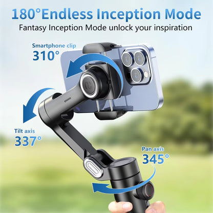 AOCHUAN 3-Axis Handheld Gimbal Stabilizer With Fill Light 
