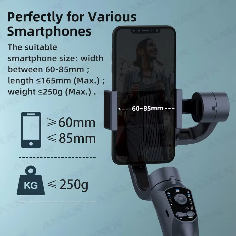AXNEN F10 3-Axis Handheld Smartphone Gimbal Stabilizer