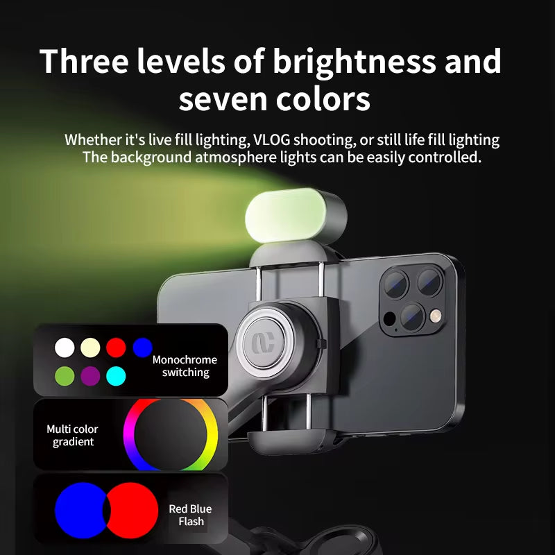 AOCHUAN 3-Axis Handheld Gimbal Stabilizer With Fill Light 