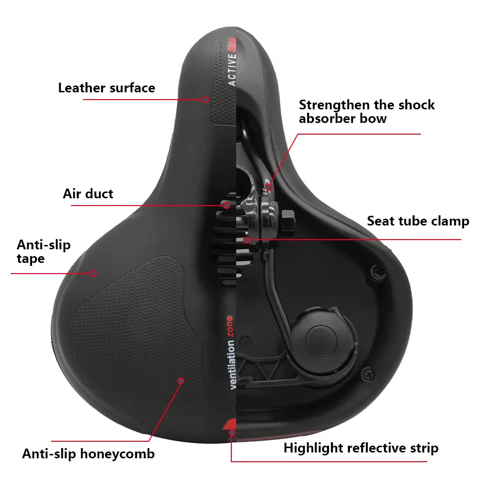 ACTIVE MTB Shock Absorbing Road Bike Saddle 