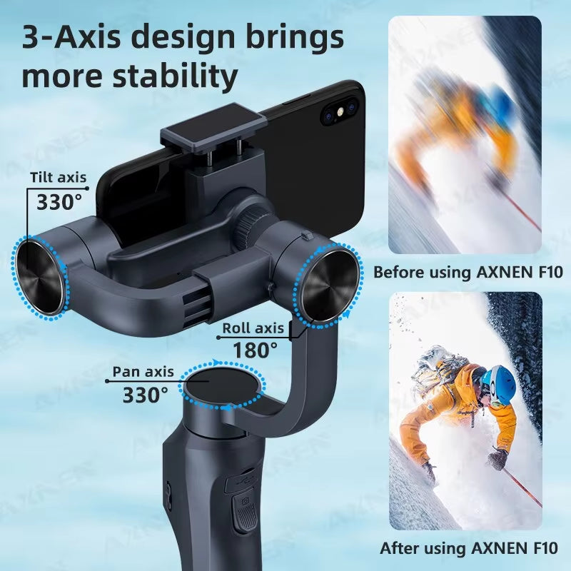 AXNEN F10 3-Axis Handheld Smartphone Gimbal Stabilizer