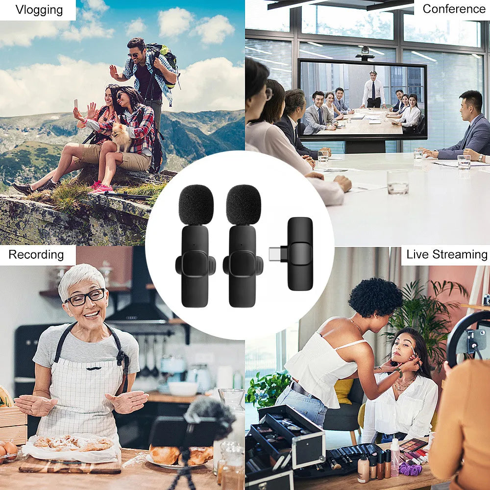 KEBIDUMEI Wireless Lavalier Microphone 