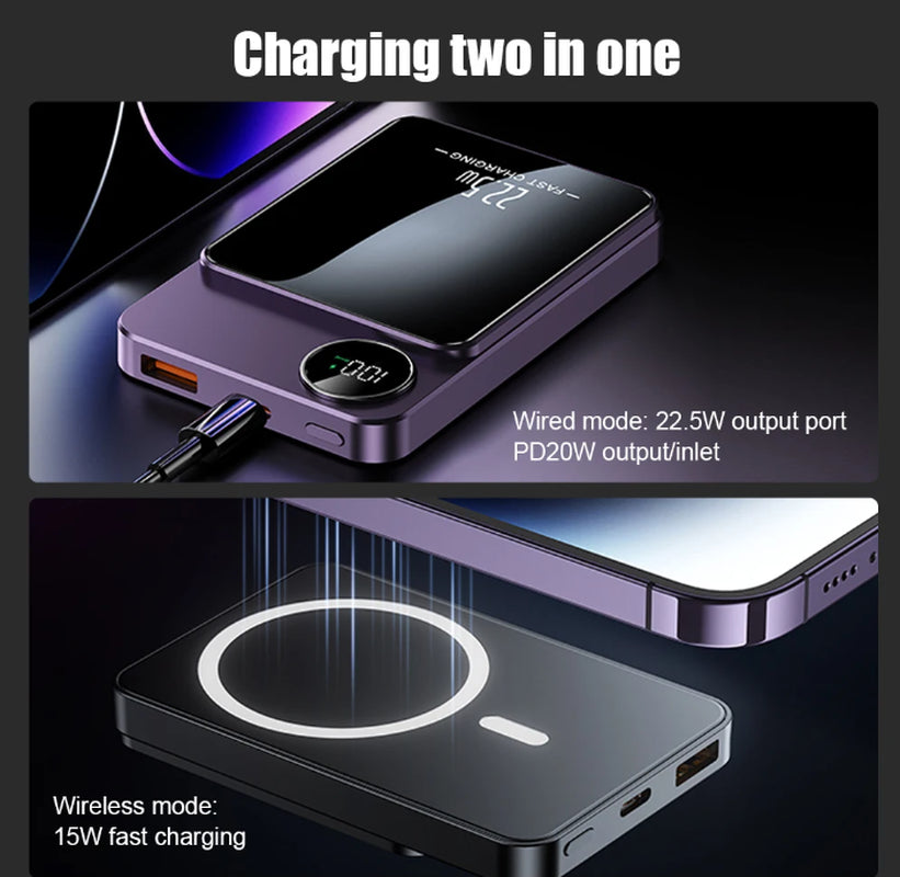 Wireless Magnetic Power Bank Fast Charger
