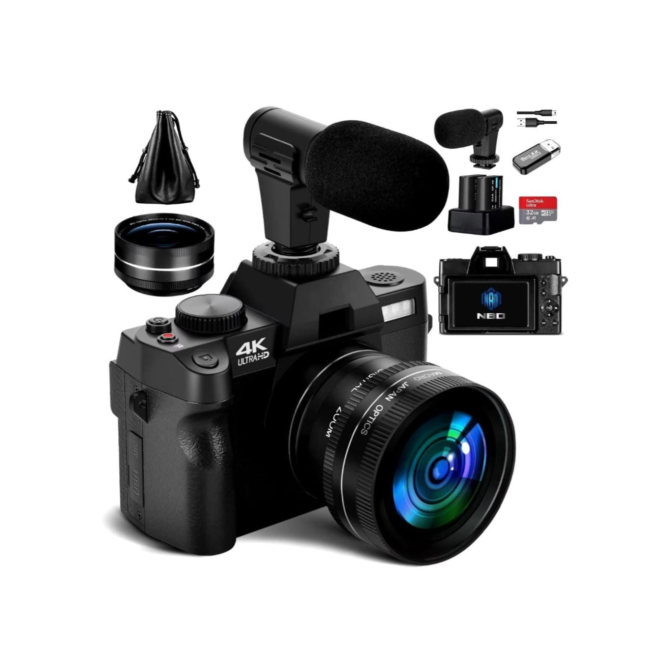 NDB 4K Digital Vlogging Camera Kit